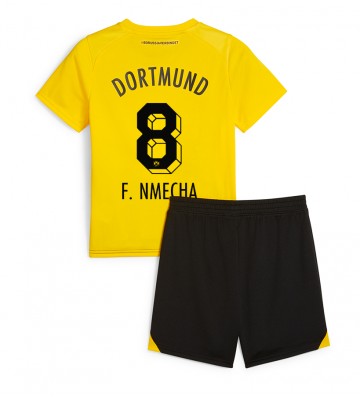 Borussia Dortmund Felix Nmecha #8 Hjemmebanesæt Børn 2023-24 Kort ærmer (+ korte bukser)